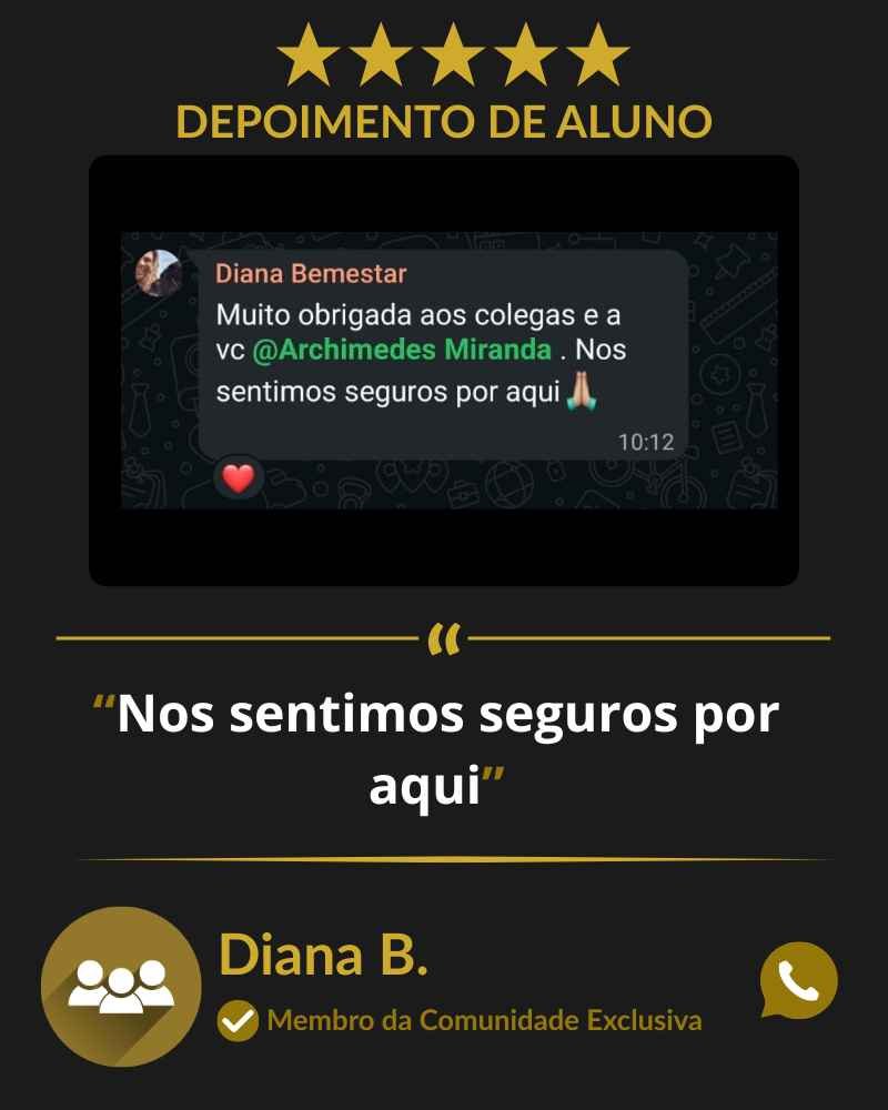 Depoimento de aluno da Comunidade Exclusiva do e-book Protocolos de Ouro da Acupuntura Chinesa.